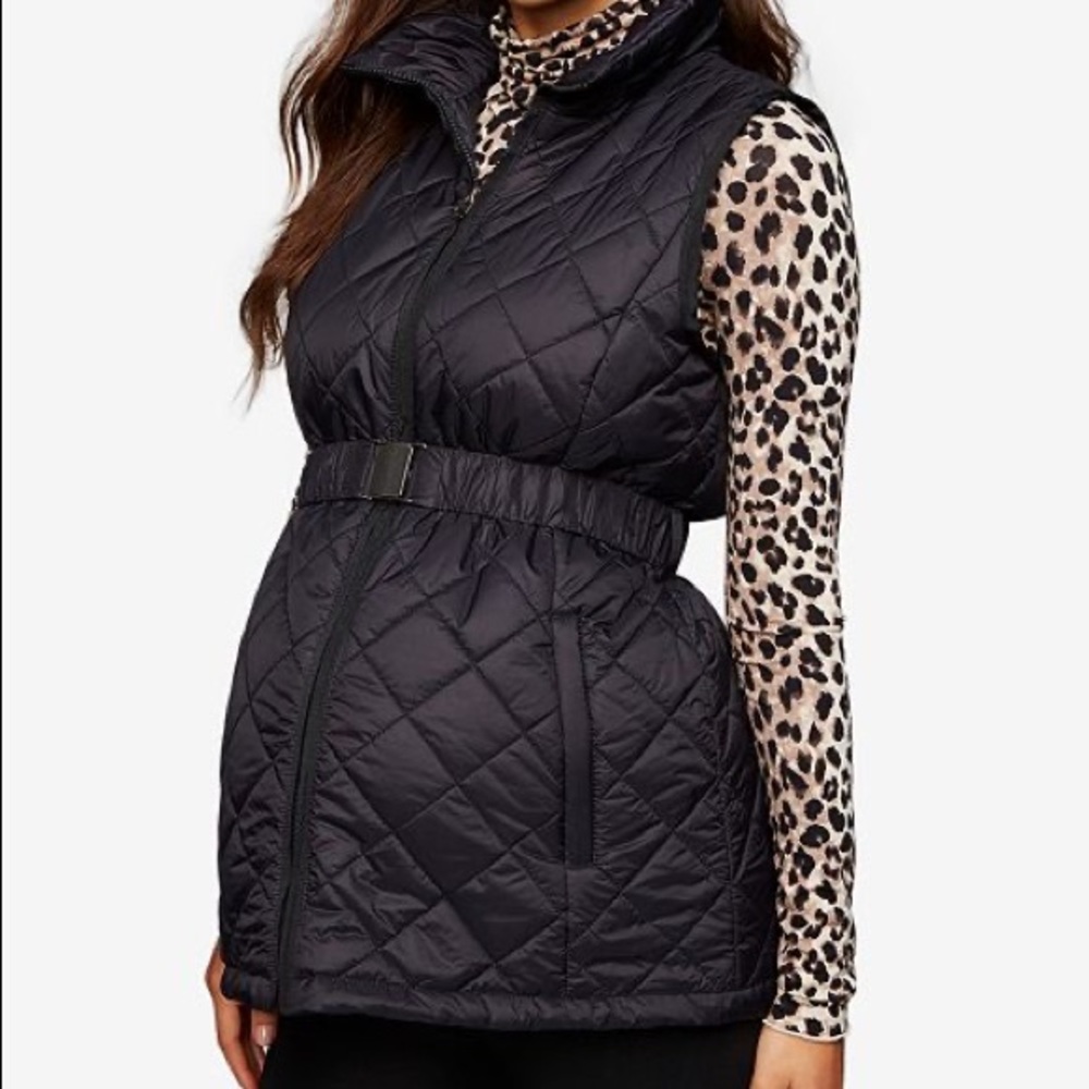 Quilted Puffer Maternity Vest A Pea In The Pod SM